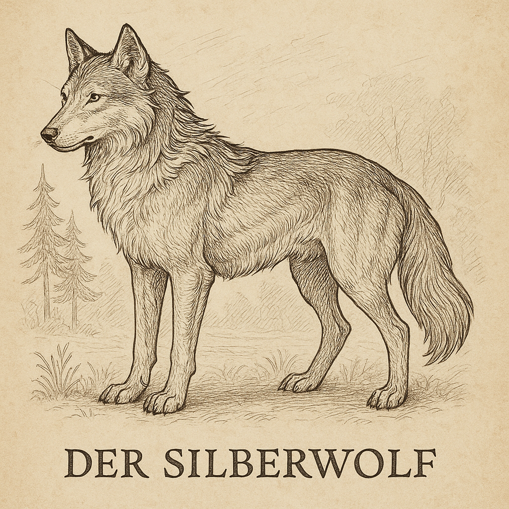 Silberwolf Zeichnung